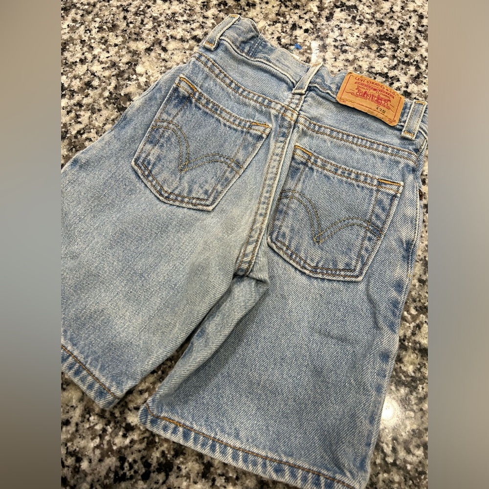Y2K Children’s LEVIS 569 Loose Slim Straight sz 4 toddler Boys Denim Long Shorts